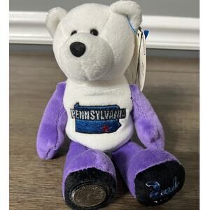 Limited Treasures Pennsylvania State Coin Bear Plush With‎ Swing Tg